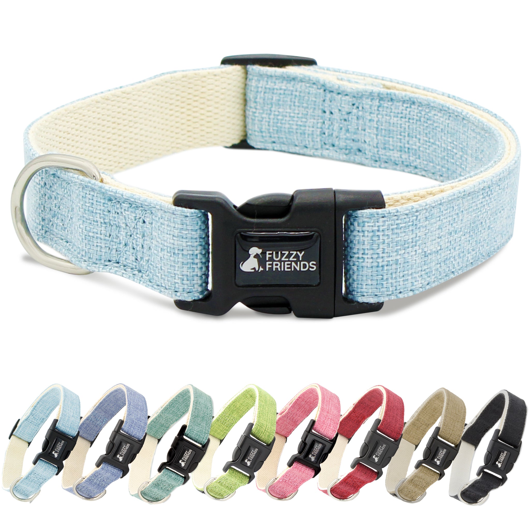 Blue Hemp Dog Collar