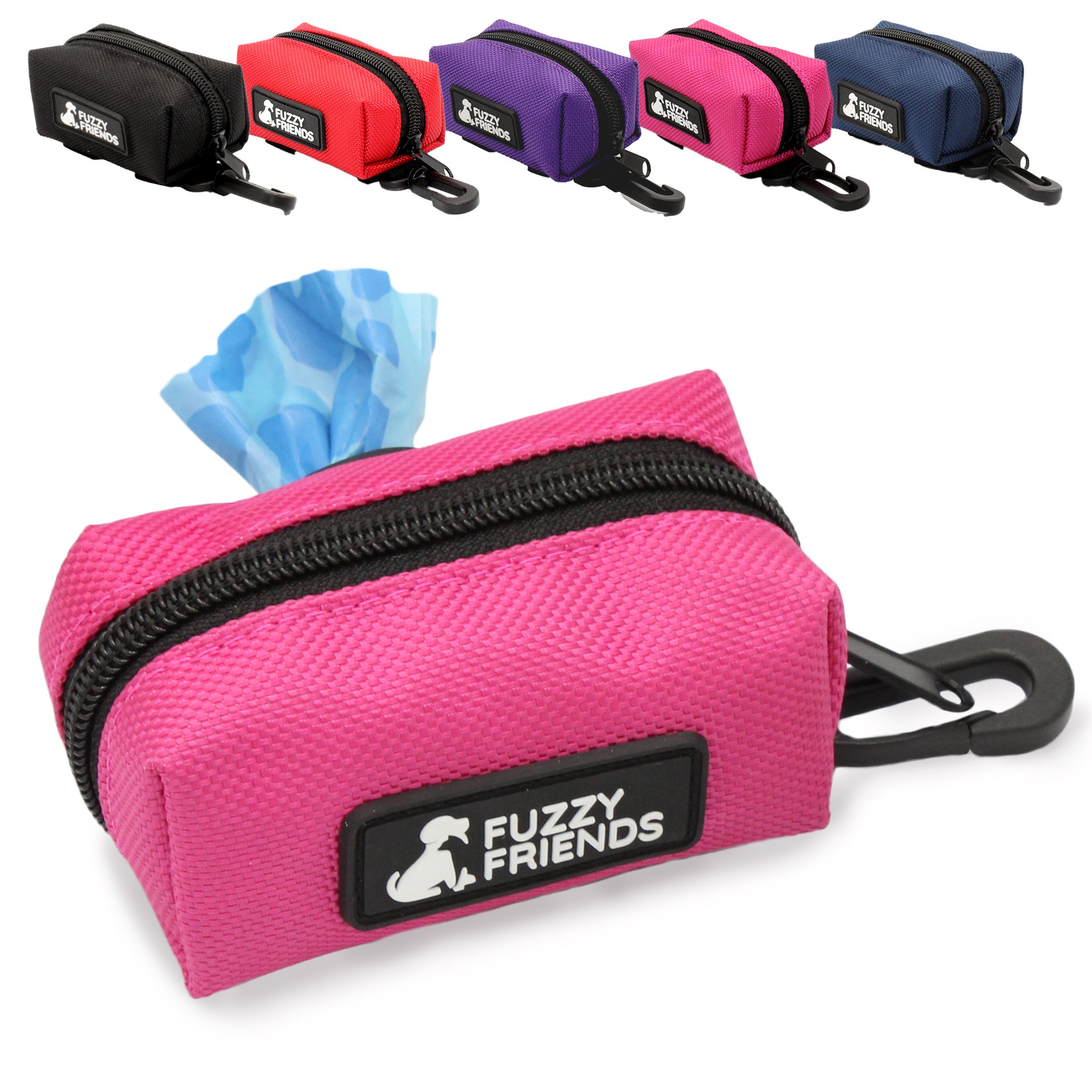 Copy of Fuzzy Friends Pink Dog Poop Bag Holder