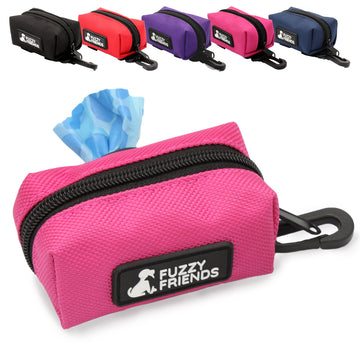 Copy of Fuzzy Friends Pink Dog Poop Bag Holder