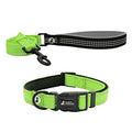 Green Reflective Dog Collar and Leash Set - Fuzzy Friends Boutique