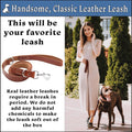 Premium Black Leather Dog Leash - Fuzzy Friends Boutique