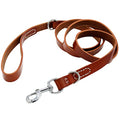 Premium Brown Leather Dog Leash - Fuzzy Friends Boutique