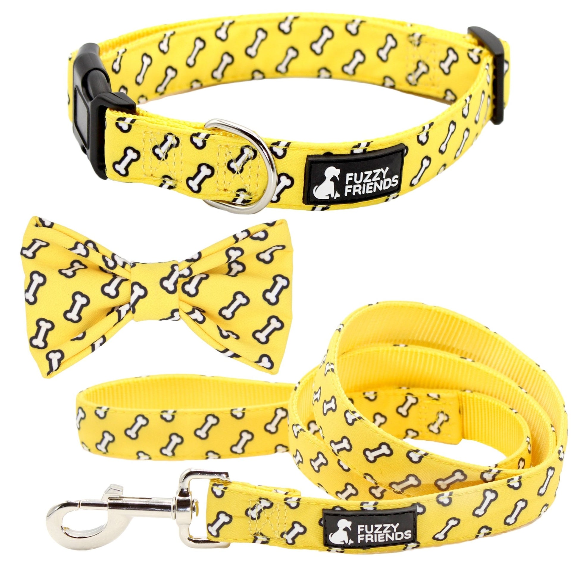 Yellow Dog Bow Tie Collar - Fuzzy Friends Boutique