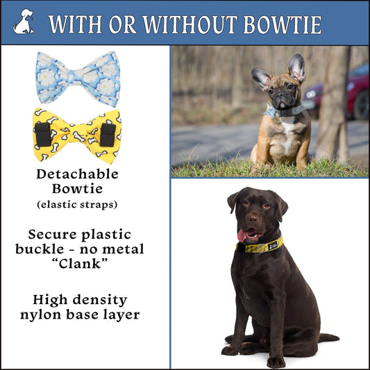 Yellow Dog Bow Tie Collar - Fuzzy Friends Boutique